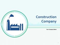 Construction Company Vector Illustration Factory Icon Silhouette Symbol Vector