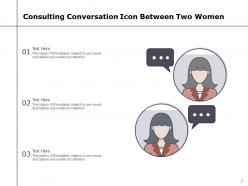 Consulting Icon Conversation Business Arrows Statement Performance Communication