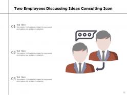 Consulting Icon Conversation Business Arrows Statement Performance Communication