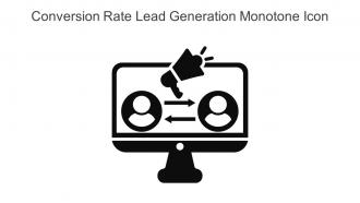 Conversion Rate Lead Generation Monotone Icon In Powerpoint Pptx Png And Editable Eps Format