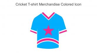 Cricket T Shirt Merchandise Colored Icon In Powerpoint Pptx Png And Editable Eps Format