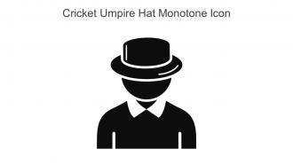 Cricket Umpire Hat Monotone Icon In Powerpoint Pptx Png And Editable Eps Format