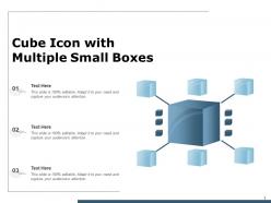 Cube Icon Shape Parcel Geometry Transparent Background