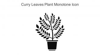 Curry Leaves Plant Monotone Icon In Powerpoint Pptx Png And Editable Eps Format