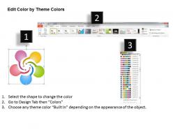 Curved arrow multicolor diagram 5 steps ppt powerpoint slides