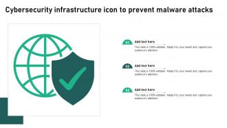 Cybersecurity Infrastructure Icon To Prevent Malware Attacks