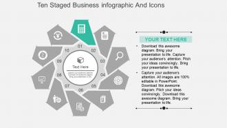 Cz ten staged business infographic and icons flat powerpoint design