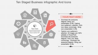 Cz ten staged business infographic and icons flat powerpoint design