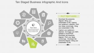 Cz ten staged business infographic and icons flat powerpoint design