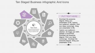 Cz ten staged business infographic and icons flat powerpoint design