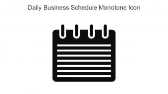 Daily Business Schedule Monotone Icon In Powerpoint Pptx Png And Editable Eps Format