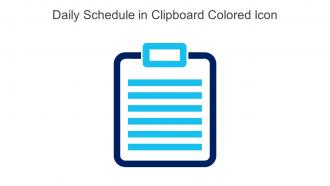 Daily Schedule In Clipboard Colored Icon In Powerpoint Pptx Png And Editable Eps Format