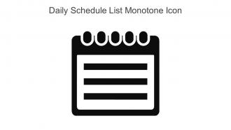 Daily Schedule List Monotone Icon In Powerpoint Pptx Png And Editable Eps Format