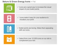 Dam hydro power project battery cells charging ppt icons graphics
