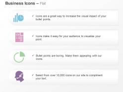 Data analysis resume pie chart customer support ppt icons graphics