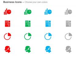 Data analysis resume pie chart customer support ppt icons graphics