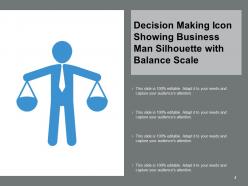 Decision Making Icon Showing 3 Arrows With 3 Options Silhouette