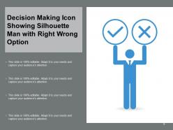Decision Making Icon Showing 3 Arrows With 3 Options Silhouette
