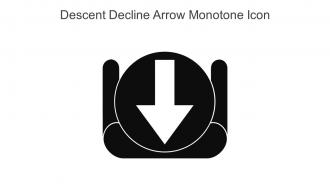 Descent Decline Arrow Monotone Icon In Powerpoint Pptx Png And Editable Eps Format