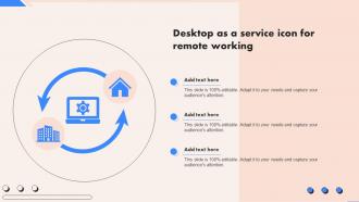 Desktop As A Service Icon For Remote Working