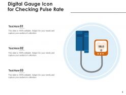 Digital Gauge Displaying Measuring Thermometer Speedometer