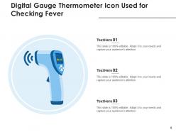 Digital Gauge Displaying Measuring Thermometer Speedometer
