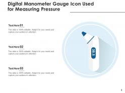 Digital Gauge Displaying Measuring Thermometer Speedometer