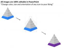 Dm five staged pyramid process diagram and icons powerpoint template