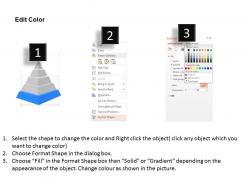 Dm five staged pyramid process diagram and icons powerpoint template