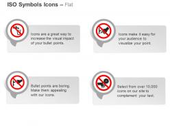 Do not drink water turn off switch turn off button cut hazard ppt icons graphics
