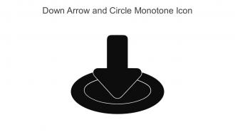 Down Arrow And Circle Monotone Icon In Powerpoint Pptx Png And Editable Eps Format
