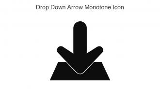 Drop Down Arrow Monotone Icon In Powerpoint Pptx Png And Editable Eps Format