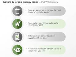 Dustbin house recycle power generation ppt icons graphics