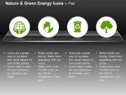 Earth protection green energy generation ppt icons graphics
