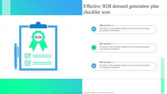 Effective B2B Demand Generation Plan Checklist Icon