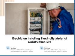 Electricity Meter Commercial Construction Installing Consumed Measuring