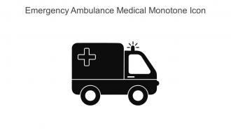 Emergency Ambulance Medical Monotone Icon In Powerpoint Pptx Png And Editable Eps Format