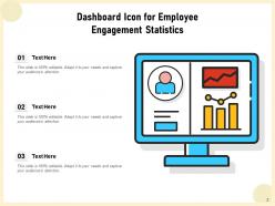 Employee Engagement Icon Statistics Indicating Targets Satisfaction Dashboard
