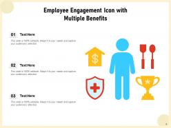 Employee Engagement Icon Statistics Indicating Targets Satisfaction Dashboard