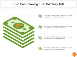 Euro Icons Showing Euro Currency With Arrows