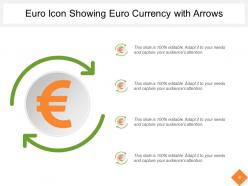 Euro Icons Showing Euro Currency With Arrows