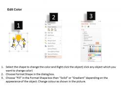 Fa 3d peoples with bulbs and icons idea sharing flat powerpoint design