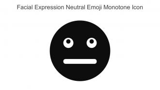 Facial Expression Neutral Emoji Monotone Icon In Powerpoint Pptx Png And Editable Eps Format