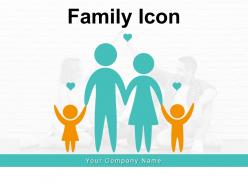 Family icon affection standing together television generation different