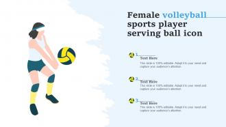 Female Volleyball Sports Player Serving Ball Icon