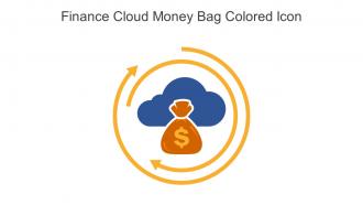 Finance Cloud Money Bag Colored Icon In Powerpoint Pptx Png And Editable Eps Format