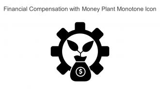 Financial Compensation With Money Plant Monotone Icon In Powerpoint Pptx Png And Editable Eps Format