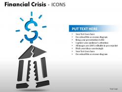 Financial crisis icons powerpoint presentation slides