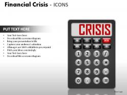 Financial crisis icons powerpoint presentation slides