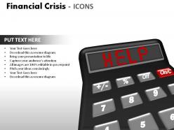 Financial crisis icons powerpoint presentation slides